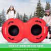 GoSports Heavy Duty 2 Person Winter Snow Tube with Premium Canvas Cover – Choose America, Blue, Red or Retro(Red)