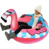GoFloats Winter Snow Tubes – Choose from Unicorn, Disney’s Frozen, Ice Dragon, Polar Bear, Penguin, Flamingo – Inflatable Sled for Kids and Adults(Pink)
