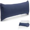 GoSports Coast Modern Outdoor Lounge Chair Pillow with Strap – Waterproof Headrest Pillow for Pool Lounger & Patio Chaise Cushions(Navy)
