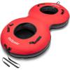 GoSports Heavy Duty 2 Person Winter Snow Tube with Premium Canvas Cover – Choose America, Blue, Red or Retro(Red)