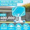 GoSports Splash Hoop PRO Swimming Pool Basketball Game, Includes Poolside Water Basketball Hoop, 2 Balls and Pump – Aqua(Aqua)