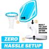 GoSports Splash Hoop PRO Swimming Pool Basketball Game, Includes Poolside Water Basketball Hoop, 2 Balls and Pump – Aqua(Aqua)