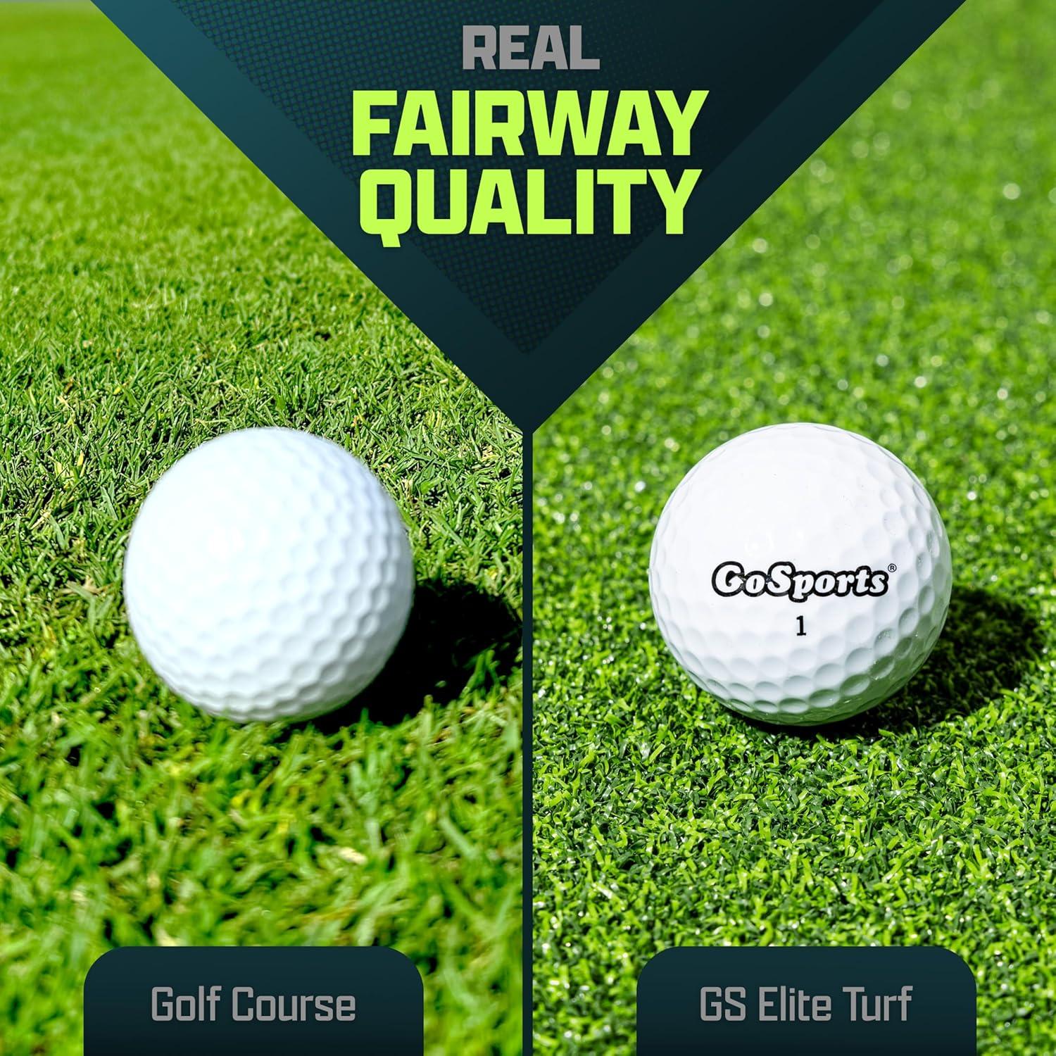 imageGoSports Elite Golf Hitting Mats for IndoorOutdoor Practice Choose Size Turf Driving Range Mats for Golf Simulators and Practice5 x 4 5mm ELITE Turf