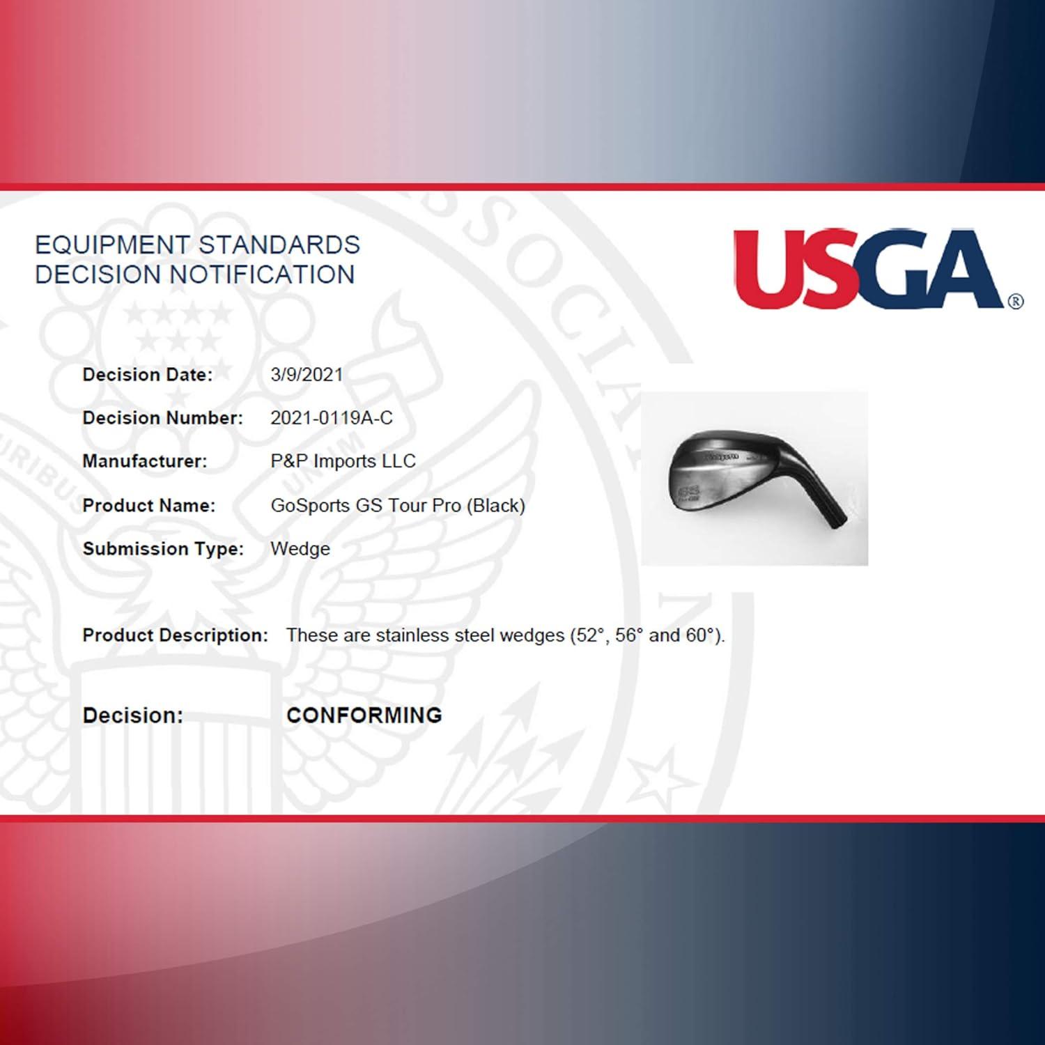 imageGoSports Tour Pro Golf Wedge Set Mens Right Handed 52 Gap Wedge 56 Sand Wedge and 60 Lob Wedge in Satin or Black FinishBlack Set 52 56 60