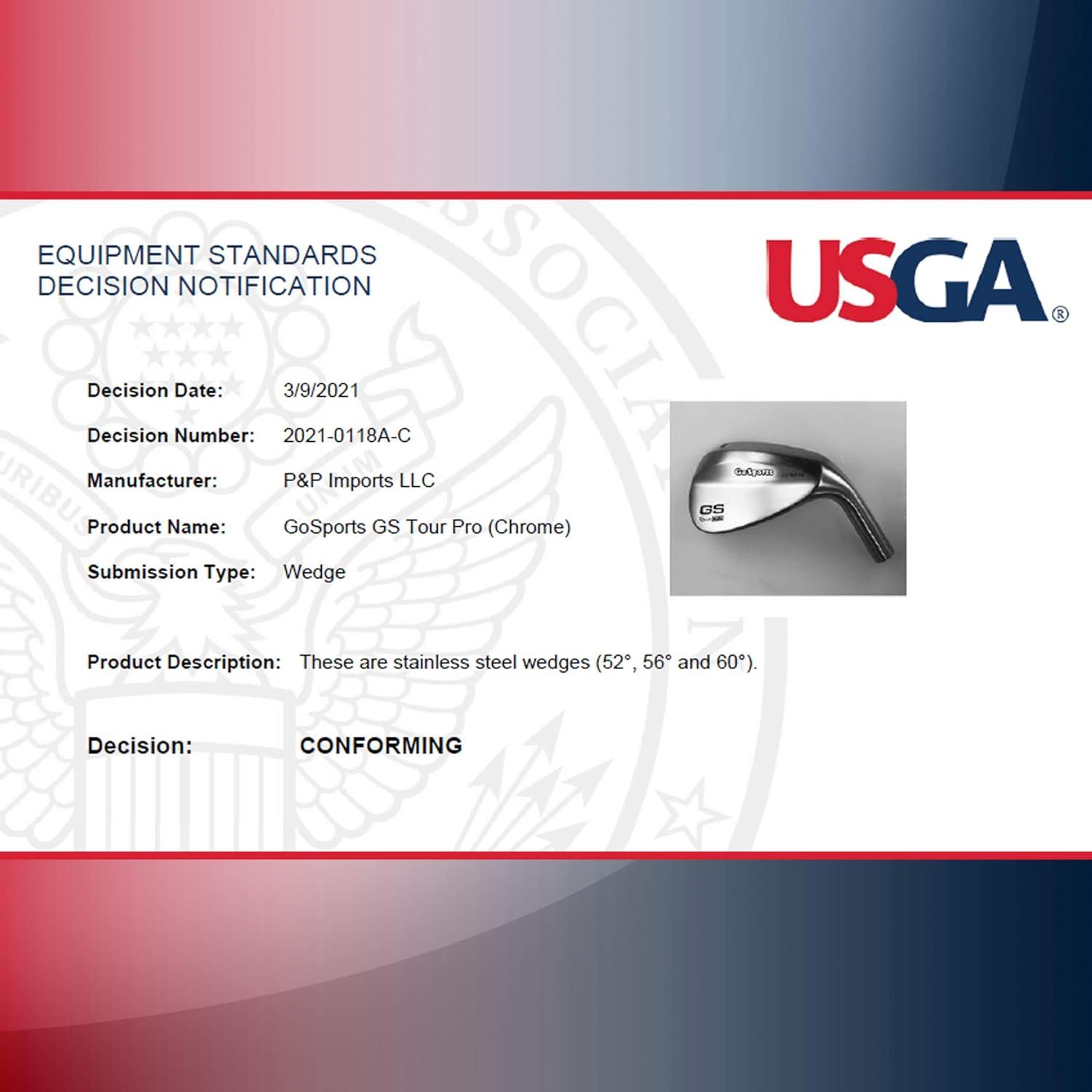 imageGoSports Tour Pro Golf Wedge Set Mens Right Handed 52 Gap Wedge 56 Sand Wedge and 60 Lob Wedge in Satin or Black FinishBrushed Set 52 56 60