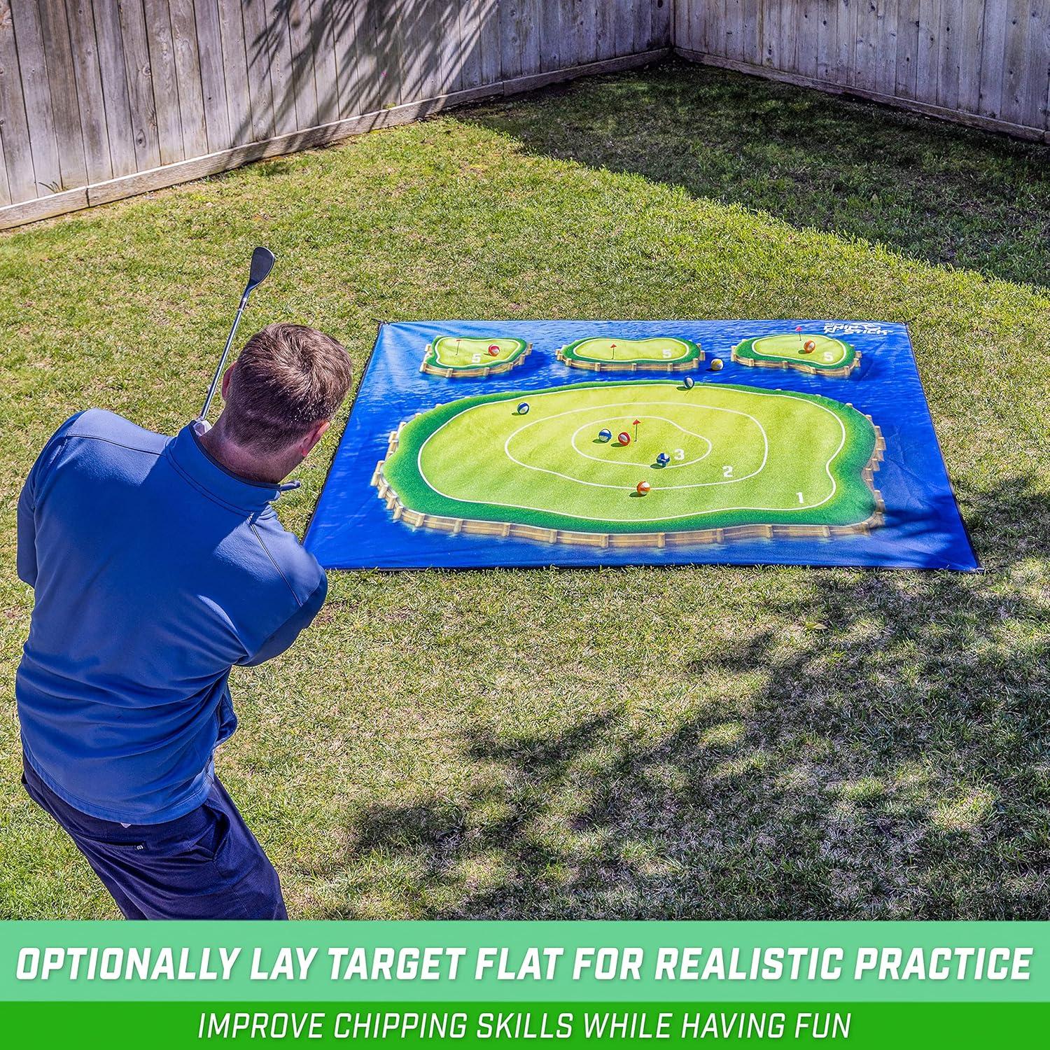 imageThe Original GoSports Chip N Stick Choose Classic Darts or Islands Giant Golf Games with Balls and Chipping MatGreen