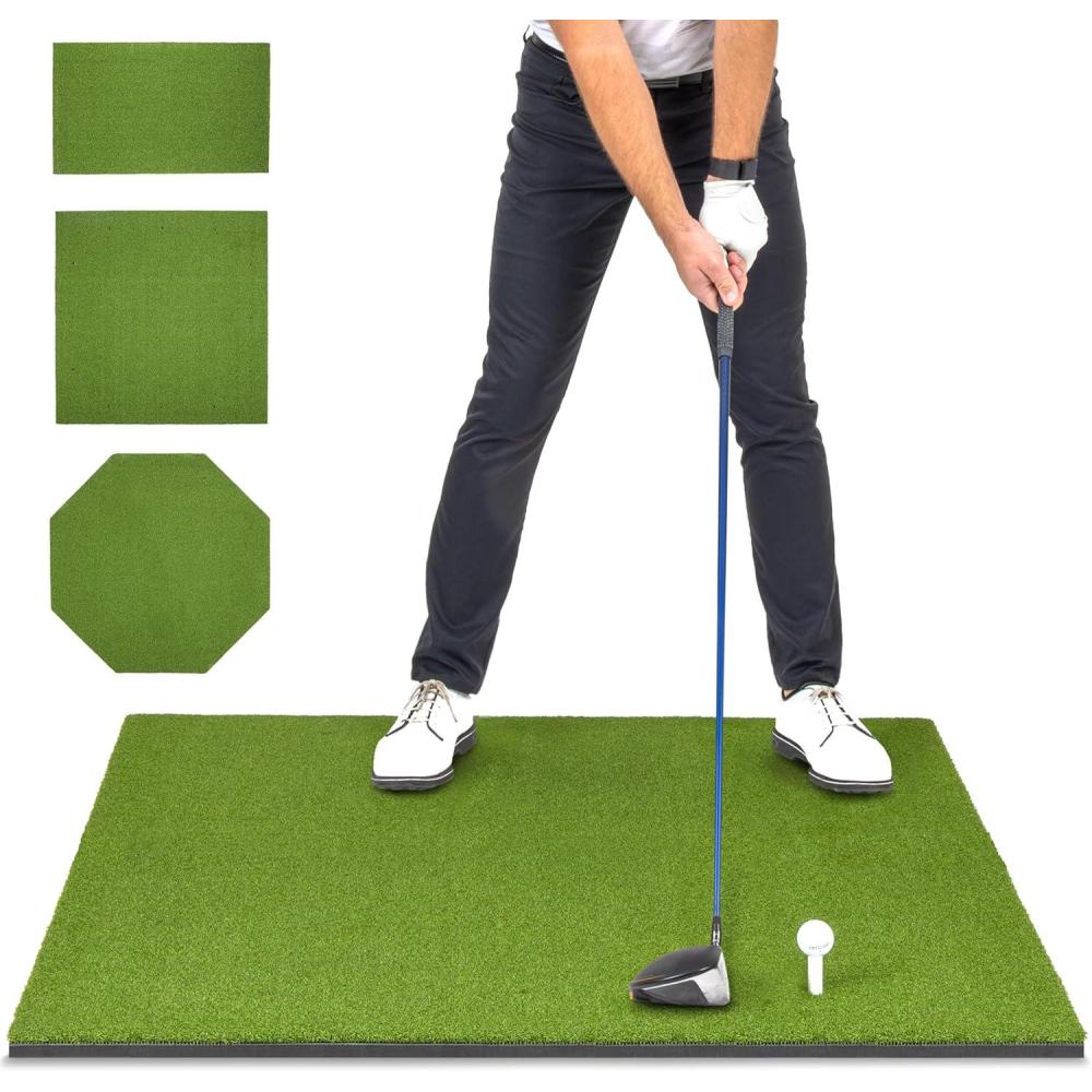 imageGoSports Elite Golf Hitting Mats for IndoorOutdoor Practice Choose Size Turf Driving Range Mats for Golf Simulators and Practice5 x 4 15mm ELITE Turf