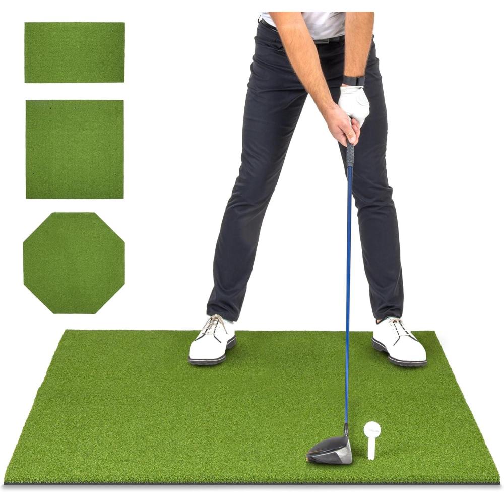 imageGoSports Elite Golf Hitting Mats for IndoorOutdoor Practice Choose Size Turf Driving Range Mats for Golf Simulators and Practice5 x 4 5mm ELITE Turf