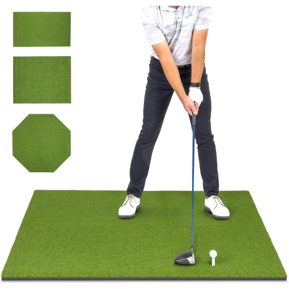 imageGoSports Elite Golf Hitting Mats for IndoorOutdoor Practice  Choose Size  Turf Driving Range Mats for Golf Simulators and Practice5 x 5 15mm ELITE Turf
