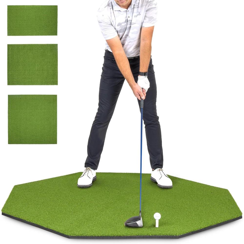 imageGoSports Elite Golf Hitting Mats for IndoorOutdoor Practice  Choose Size  Turf Driving Range Mats for Golf Simulators and Practice5 x 5 OCT 15mm ELITE Turf