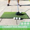 GoSports Golf Hitting Mat – 2 x 1 Artificial Turf Mat for Indoor/Outdoor Practice – Includes 3 Rubber Tees
