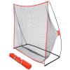 GoSports Golf Practice Hitting Net – Choose Between Huge 10 x 7 ft or 7 x 7 ft Nets – Personal Driving Range for Indoor or Outdoor Use – Designed by Golfers for Golfers(Red)