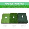 GoSports Tri-Turf XL Golf Practice Hitting Mat – Huge 24 Inch x 24 Inch for Optimal Practice