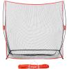 GoSports Golf Practice Hitting Net – Choose Between Huge 10 x 7 ft or 7 x 7 ft Nets – Personal Driving Range for Indoor or Outdoor Use – Designed by Golfers for Golfers(Red)