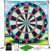 The Original GoSports Chip N’ Stick – Choose Classic, Darts or Islands – Giant Golf Games with Balls and Chipping Mat(Black  Multi)
