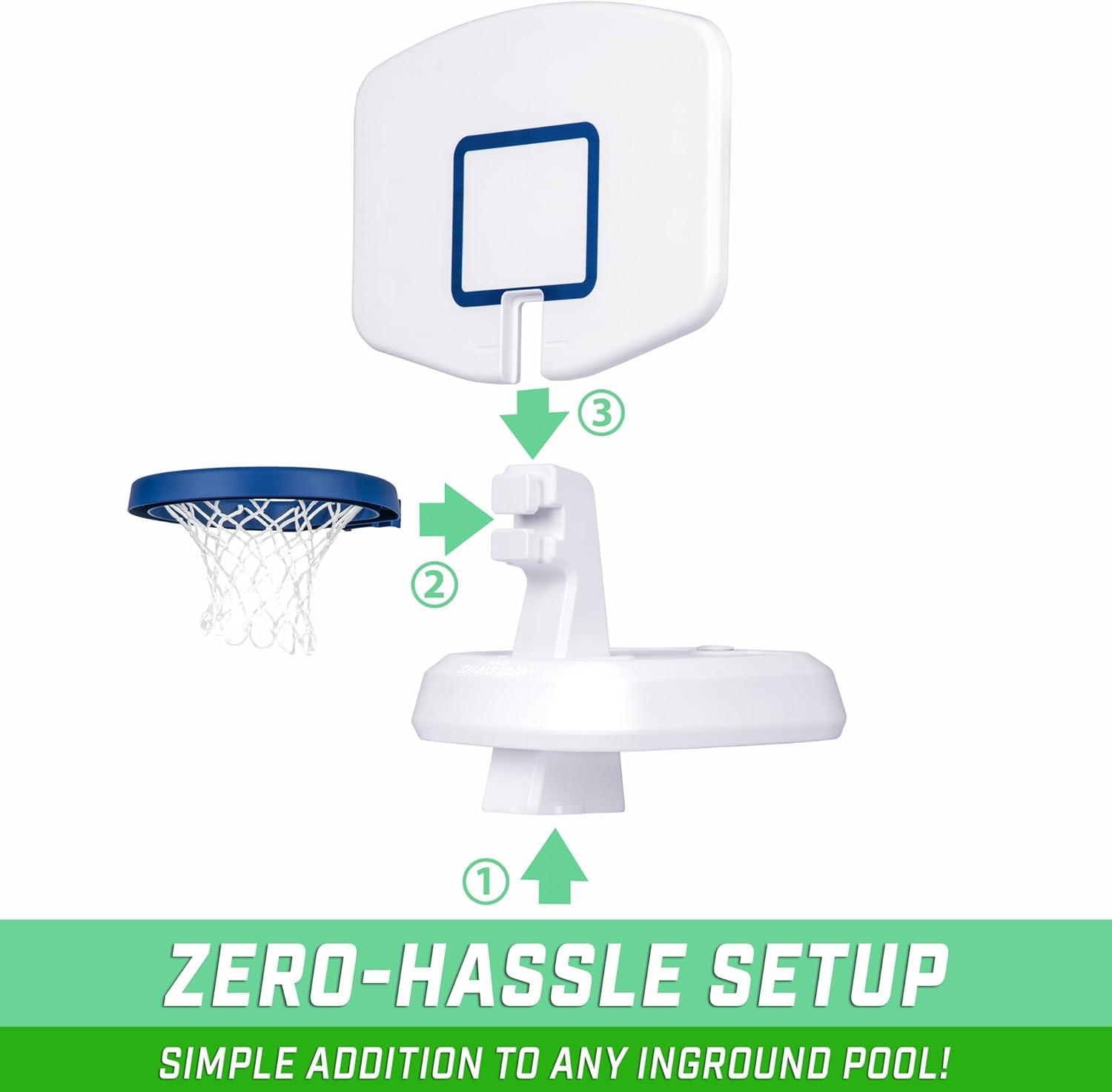 imageGoSports Splash Hoop Classic Swimming Pool Basketball Game BlueWhite