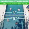 GoSports Deck-Mounted Splash Net Elite Inground Pool Volleyball Game – Permanent Deck Mounted for Inground Pools
