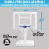 GoSports Splash Hoop Elite – Adjustable Height or Fixed Post – Pool Hoop Basketball Game with Water Weighted Base, Regulation Steel Rim and 2 Pool Basketballs(Elite Adjustable – White)