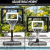 GoSports Splash Hoop Elite – Adjustable Height or Fixed Post – Pool Hoop Basketball Game with Water Weighted Base, Regulation Steel Rim and 2 Pool Basketballs(Elite Adjustable – Black)