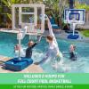 GoSports Splash Hoop Elite 2-in-1 Full Court Pool Basketball & Volleyball Game Set