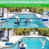 GoSports Splash Hoop Elite 2-in-1 Pool Basketball & Volleyball Game Set