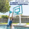 GoSports Splash Hoop Legend – Aqua or Black – Pool Basketball Hoop Game with Water Weighted Base, Adjustable Height, and Regulation Steel Rim(Aqua)