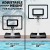 GoSports Splash Hoop Legend – Aqua or Black – Pool Basketball Hoop Game with Water Weighted Base, Adjustable Height, and Regulation Steel Rim(Black)