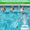 GoSports Splash Pass Floating Pool Football Game Includes Hoop, 4 Footballs and Pump