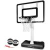 GoSports Splash Hoop Legend – Aqua or Black – Pool Basketball Hoop Game with Water Weighted Base, Adjustable Height, and Regulation Steel Rim(Black)