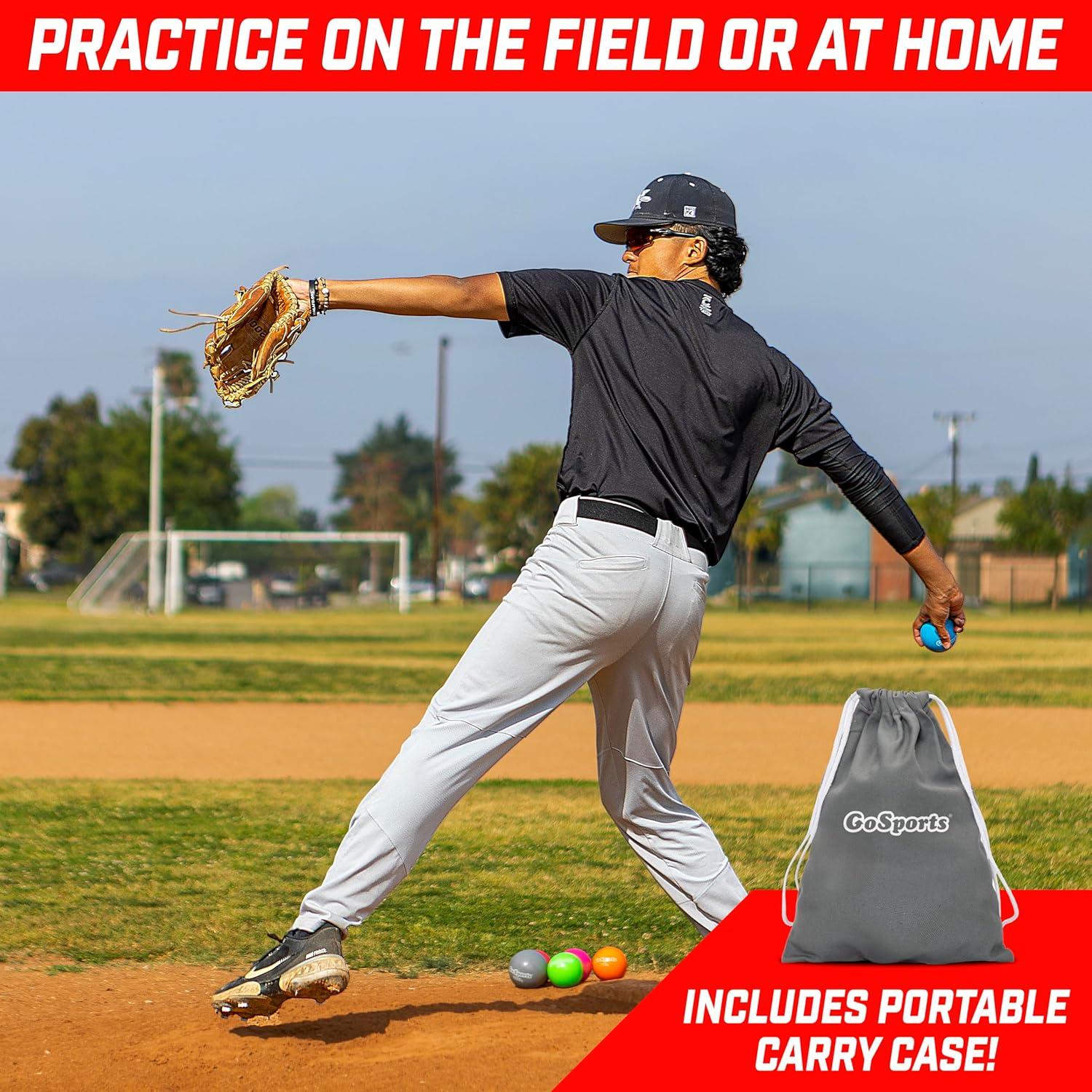 imageGoSports Plyometric Weighted Balls for Baseball ampamp Softball Training 6 Pack Choose Pro or Elite SetPRO Set