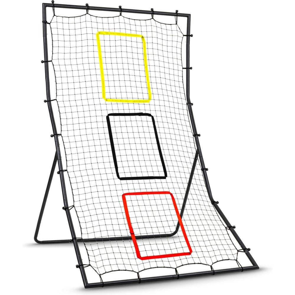 imageGoSports 6 x 4 ft Baseball ampamp Softball Pitching and Fielding Rebounder Pitch Back Net with 3 Target Zones