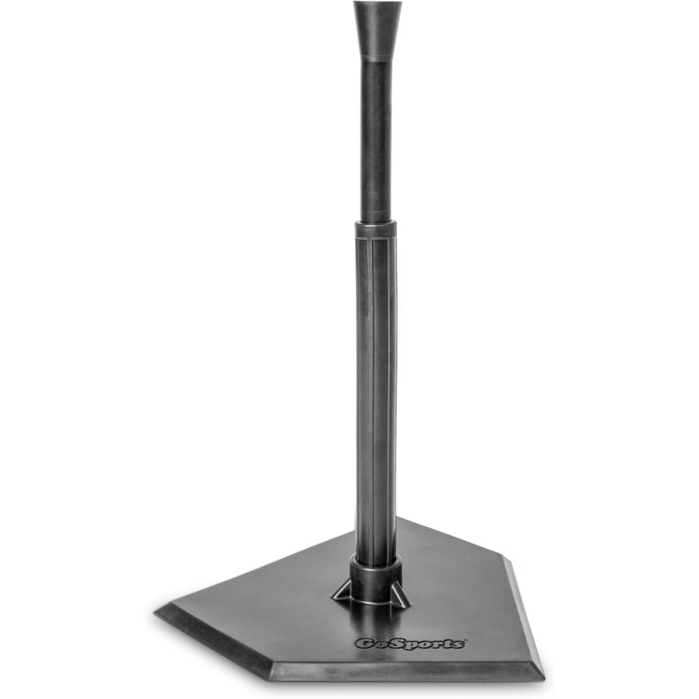 imageGoSports Baseball ampamp Softball Batting Tees Choose Jr or Standard Adjustable Rubber Hitting TeeJr Black