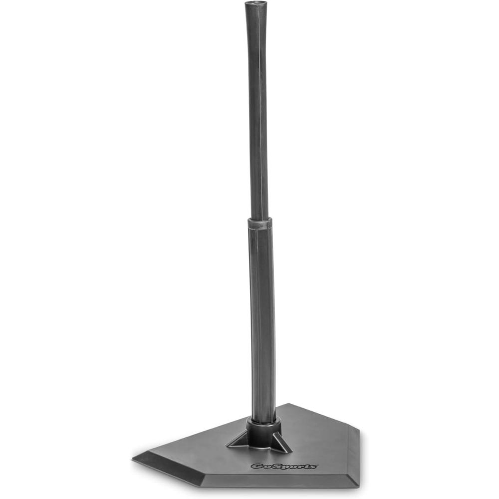 imageGoSports Baseball ampamp Softball Batting Tees Choose Jr or Standard Adjustable Rubber Hitting TeeStandard Black