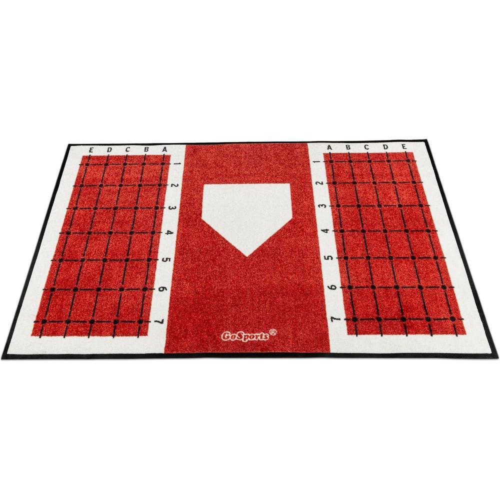 imageGoSports Baseball and Softball Hitting Mat with Batting Stance Alignment Guide 6 x 4 ft