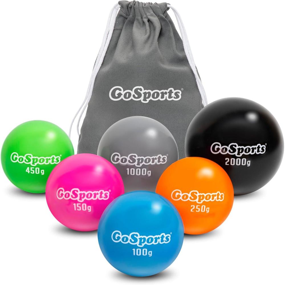 imageGoSports Plyometric Weighted Balls for Baseball ampamp Softball Training 6 Pack Choose Pro or Elite SetELITE Set