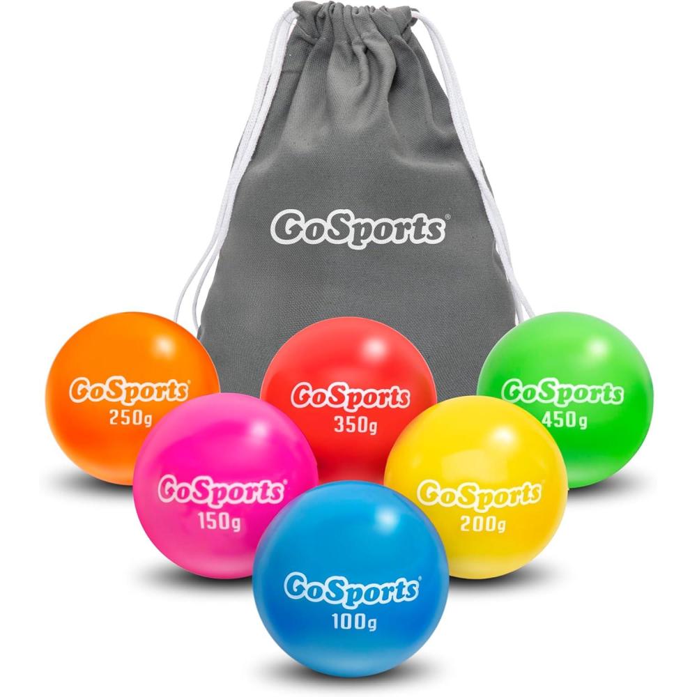 imageGoSports Plyometric Weighted Balls for Baseball ampamp Softball Training 6 Pack Choose Pro or Elite SetPRO Set
