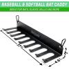 GoSports Baseball & Softball Bat Racks – Black or Red, Holds 16 Bats – Mount on Wall or Clip on Dugout Fence(Black)
