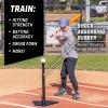 GoSports Baseball & Softball Batting Tees – Choose Jr. or Standard – Adjustable Rubber Hitting Tee(Jr. Black)