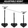GoSports Baseball & Softball Batting Tees – Choose Jr. or Standard – Adjustable Rubber Hitting Tee(Standard Black)