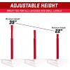 GoSports Baseball & Softball Batting Tees – Choose Jr. or Standard – Adjustable Rubber Hitting Tee(Standard Red)
