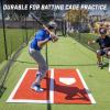 GoSports Baseball/Softball Turf Batting Mat – 6 ft x 5.5 ft Switch Hitting Design with Reversible Home Plate