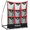 GoSports Baseball and Softball Pitching Strike Zone Target Net – Choose Your Size(Black  Red)