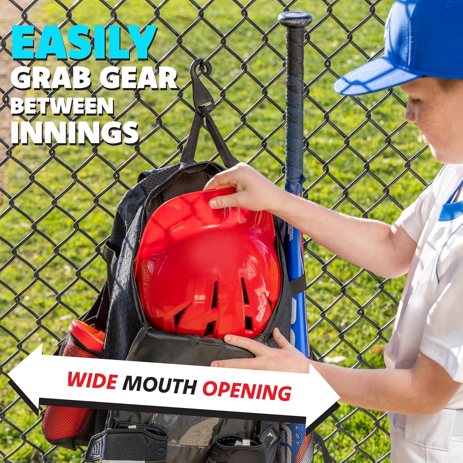 imageGoSports Youth Baseball and Softball Bag with Customizable Charm Panel