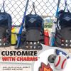 GoSports Youth Baseball and Softball Bag with Customizable Charm Panel