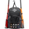 GoSports Youth Baseball and Softball Bag with Customizable Charm Panel