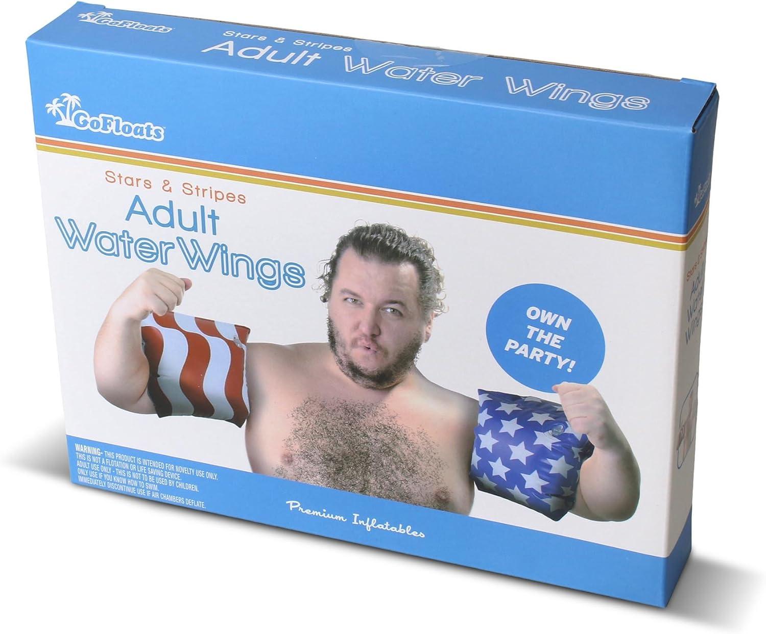 imageGoFloats Adult Water Wing Floaties Own The Pool Available in Multiple Designs Novelty use onlyAmerican Flag