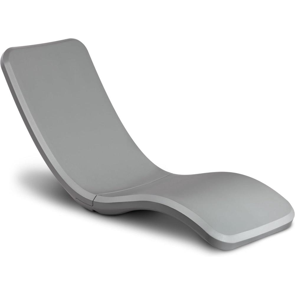 imageGoSports Coast Modern in Pool Lounge Chair Waterproof ampamp Weighted Chaise Lounger Outdoor Pool Furniture for Patio or in Baja Shelf GrayLounge Chair