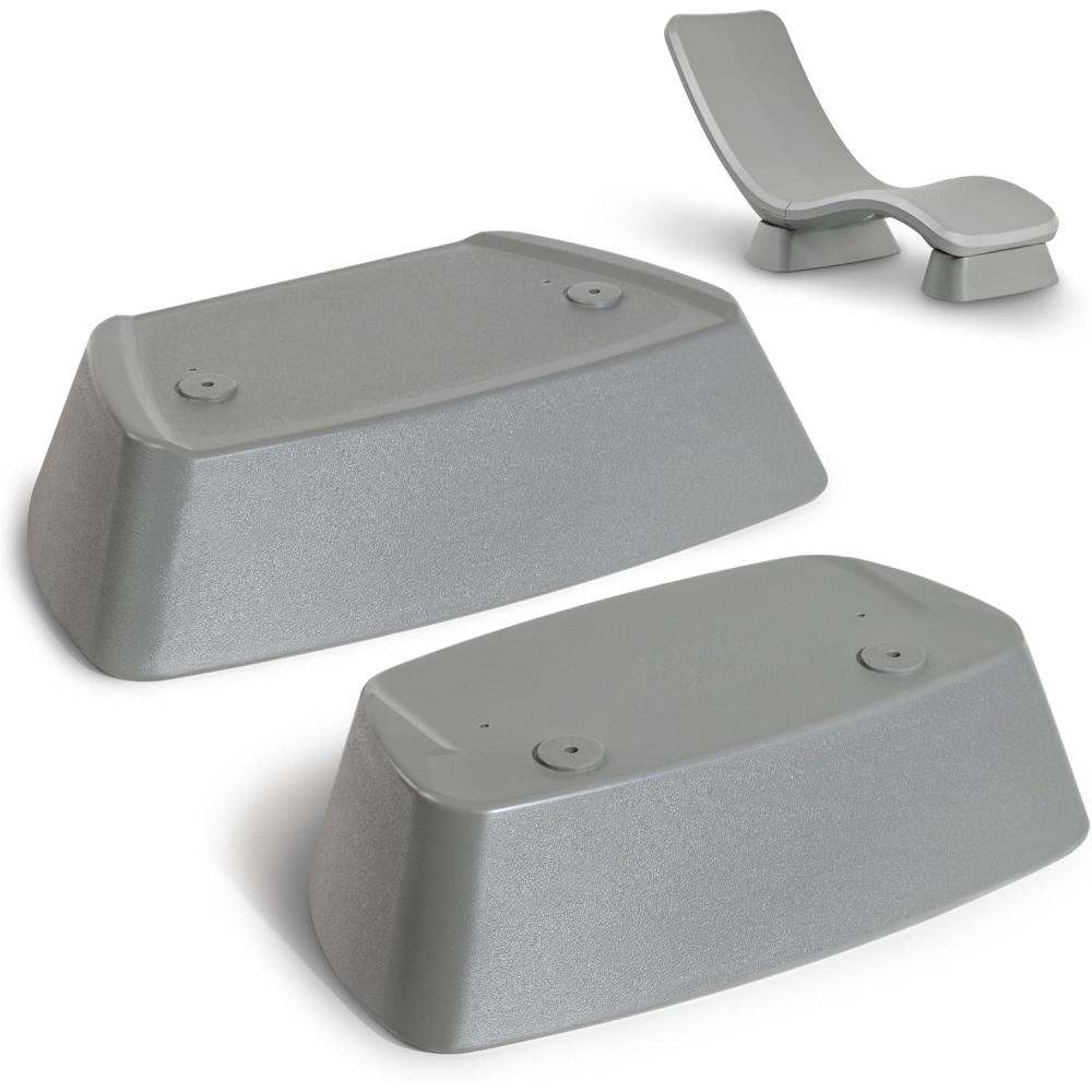 imageGoSports Coast Modern in Pool Lounge Chair Waterproof ampamp Weighted Chaise Lounger Outdoor Pool Furniture for Patio or in Baja Shelf GrayRiser Kit