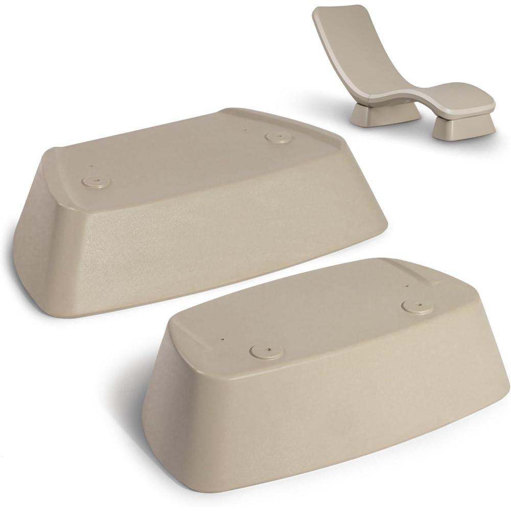 imageGoSports Coast Modern in Pool Lounge Chair Waterproof ampamp Weighted Chaise Lounger Outdoor Pool Furniture for Patio or in Baja Shelf SandRiser Kit