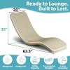 GoSports Coast Modern in Pool Lounge Chair – Waterproof & Weighted Chaise Lounger – Outdoor Pool Furniture for Patio or in Baja Shelf – Sand(Lounge Chair)